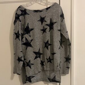 Nally & Milllie Gray & Black Star Sweater